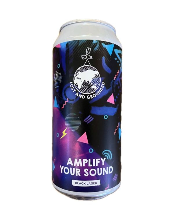 Lost and Grounded Amplify Your Sound Black Lager Bristol 440ml Image 1